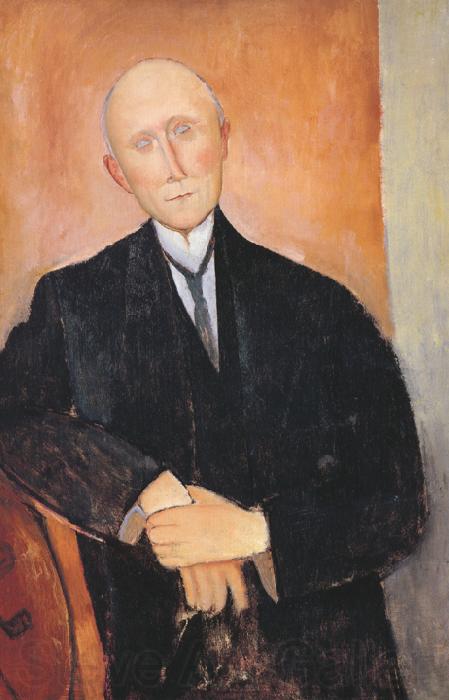 Amedeo Modigliani Seated Man with Orange Background (mk39)